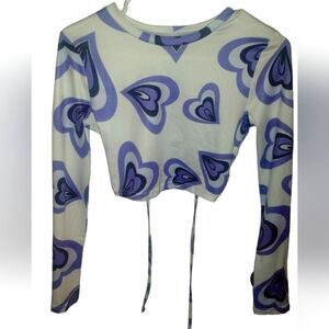 Hearts Crop Top Shirt